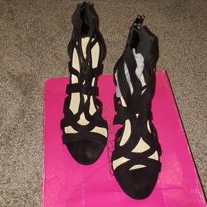 Black Wedge Sandal